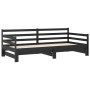 Removable sofa bed solid black pine wood 2x(90x200) cm by vidaXL, Beds and slatted bases - Ref: Foro24-806959, Price: 271,08 ...