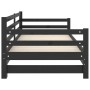 Sofá cama extraíble madera maciza de pino negro 2x(90x200) cm de vidaXL, Camas y somieres - Ref: Foro24-806959, Precio: 271,0...