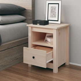 Mesita de noche madera maciza de pino 40x35x49 cm de vidaXL, Mesitas de noche - Ref: Foro24-813709, Precio: 55,26 €, Descuent...