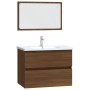 Set de muebles baño 2 pzas madera contrachapada marrón roble de vidaXL, Muebles de baño - Ref: Foro24-815737, Precio: 89,61 €...