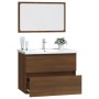 2-piece bathroom furniture set in oak brown plywood by vidaXL, Bathroom furniture - Ref: Foro24-815737, Price: 89,61 €, Disco...