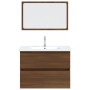 2-piece bathroom furniture set in oak brown plywood by vidaXL, Bathroom furniture - Ref: Foro24-815737, Price: 89,61 €, Disco...