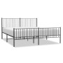 Estructura de cama cabecero y estribo metal negro 193x203cm de vidaXL, Camas y somieres - Ref: Foro24-350888, Precio: 112,15 ...