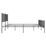 Black metal headboard and footboard bed frame 193x203cm by vidaXL, Beds and slatted bases - Ref: Foro24-350888, Price: 112,15...