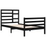 Estructura de cama madera maciza negro 100x200 cm de vidaXL, Camas y somieres - Ref: Foro24-3105854, Precio: 122,99 €, Descue...