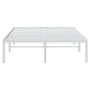 Estructura de cama de metal blanca 120x190 cm de vidaXL, Camas y somieres - Ref: Foro24-350910, Precio: 89,07 €, Descuento: %