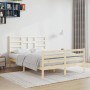 Estructura de cama madera maciza de pino 120x200 cm de vidaXL, Camas y somieres - Ref: Foro24-3105855, Precio: 118,05 €, Desc...