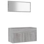 Set de muebles de baño 2 pzas madera contrachapada gris sonoma de vidaXL, Muebles de baño - Ref: Foro24-826624, Precio: 78,19...