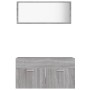 Set de muebles de baño 2 pzas madera contrachapada gris sonoma de vidaXL, Muebles de baño - Ref: Foro24-826624, Precio: 78,19...