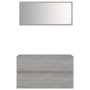 Bathroom furniture set 2 pieces sonoma gray plywood by vidaXL, Bathroom furniture - Ref: Foro24-815739, Price: 75,64 €, Disco...