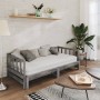 Removable sofa bed solid gray pine wood 2x(90x200) cm by vidaXL, Beds and slatted bases - Ref: Foro24-806962, Price: 199,99 €...