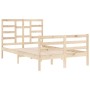 Estructura de cama madera maciza de pino 120x200 cm de vidaXL, Camas y somieres - Ref: Foro24-3105855, Precio: 118,05 €, Desc...