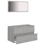 Set de muebles de baño 2 pzas madera contrachapada gris sonoma de vidaXL, Muebles de baño - Ref: Foro24-815739, Precio: 75,64...