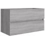 Set de muebles de baño 2 pzas madera contrachapada gris sonoma de vidaXL, Muebles de baño - Ref: Foro24-815739, Precio: 75,64...