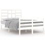 Solid white pine wood bed frame 120x200 cm by vidaXL, Beds and slatted bases - Ref: Foro24-3105856, Price: 122,99 €, Discount: %