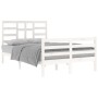 Solid white pine wood bed frame 120x200 cm by vidaXL, Beds and slatted bases - Ref: Foro24-3105856, Price: 122,99 €, Discount: %