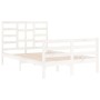 Solid white pine wood bed frame 120x200 cm by vidaXL, Beds and slatted bases - Ref: Foro24-3105856, Price: 122,99 €, Discount: %