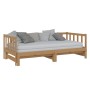 Sofá cama extraíble madera de pino marrón miel 2x(90x200) cm de vidaXL, Camas y somieres - Ref: Foro24-806963, Precio: 240,67...