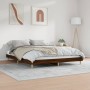 Oak brown engineered wood bed frame 140x200 cm by vidaXL, Beds and slatted bases - Ref: Foro24-832044, Price: 114,64 €, Disco...