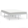 Estructura de cama de metal blanca 135x190 cm de vidaXL, Camas y somieres - Ref: Foro24-350912, Precio: 78,99 €, Descuento: %