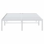 Estructura de cama de metal blanca 135x190 cm de vidaXL, Camas y somieres - Ref: Foro24-350912, Precio: 78,99 €, Descuento: %