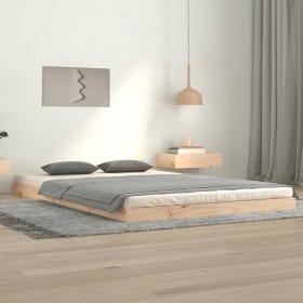 Solid pine wood bed frame 120x200 cm by vidaXL, Beds and slatted bases - Ref: Foro24-823449, Price: 84,65 €, Discount: %