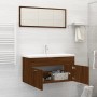 2-piece bathroom furniture set in oak brown plywood by vidaXL, Bathroom furniture - Ref: Foro24-826625, Price: 76,99 €, Disco...