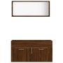 Set de muebles baño 2 pzas madera contrachapada marrón roble de vidaXL, Muebles de baño - Ref: Foro24-826625, Precio: 78,19 €...