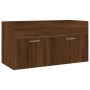 Set de muebles baño 2 pzas madera contrachapada marrón roble de vidaXL, Muebles de baño - Ref: Foro24-826625, Precio: 78,19 €...