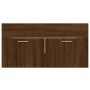 Set de muebles baño 2 pzas madera contrachapada marrón roble de vidaXL, Muebles de baño - Ref: Foro24-826625, Precio: 78,19 €...