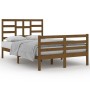 Honey brown solid pine wood bed frame 120x200 cm by vidaXL, Beds and slatted bases - Ref: Foro24-3105858, Price: 136,39 €, Di...