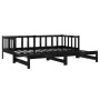 Removable sofa bed solid black pine wood 2x(90x200) cm by vidaXL, Beds and slatted bases - Ref: Foro24-806964, Price: 225,00 ...