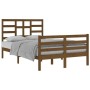 Honey brown solid pine wood bed frame 120x200 cm by vidaXL, Beds and slatted bases - Ref: Foro24-3105858, Price: 136,39 €, Di...