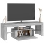 Mueble de TV con luces LED gris Sonoma 120x35x40 cm de vidaXL, Muebles TV - Ref: Foro24-815667, Precio: 80,79 €, Descuento: %