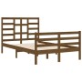 Honey brown solid pine wood bed frame 120x200 cm by vidaXL, Beds and slatted bases - Ref: Foro24-3105858, Price: 136,39 €, Di...