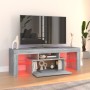 Mueble de TV con luces LED gris Sonoma 120x35x40 cm de vidaXL, Muebles TV - Ref: Foro24-815667, Precio: 80,79 €, Descuento: %