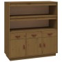 Aparador alto madera maciza de pino marrón miel 100x40x108,5 cm de vidaXL, Aparadores - Ref: Foro24-820165, Precio: 212,99 €,...