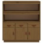 Aparador alto madera maciza de pino marrón miel 100x40x108,5 cm de vidaXL, Aparadores - Ref: Foro24-820165, Precio: 212,99 €,...