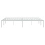 White metal bed frame 140x190 cm by vidaXL, Beds and slatted bases - Ref: Foro24-350913, Price: 85,17 €, Discount: %