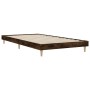 Smoke oak engineered wood bed frame 100x200 cm by vidaXL, Beds and slatted bases - Ref: Foro24-832058, Price: 73,13 €, Discou...