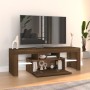 Mueble de TV con luces LED marrón roble 120x35x40 cm de vidaXL, Muebles TV - Ref: Foro24-815668, Precio: 75,42 €, Descuento: %