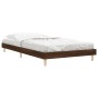 Estructura de cama madera de ingeniería marrón roble 100x200 cm de vidaXL, Camas y somieres - Ref: Foro24-832060, Precio: 82,...