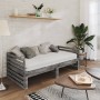 Removable sofa bed solid gray pine wood 2x(90x200) cm by vidaXL, Beds and slatted bases - Ref: Foro24-806967, Price: 205,37 €...