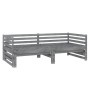 Removable sofa bed solid gray pine wood 2x(90x200) cm by vidaXL, Beds and slatted bases - Ref: Foro24-806967, Price: 205,37 €...