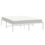 Estructura de cama de metal blanca 150x200 cm de vidaXL, Camas y somieres - Ref: Foro24-350915, Precio: 111,99 €, Descuento: %