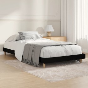 Black engineered wood bed frame 90x200 cm by vidaXL, Beds and slatted bases - Ref: Foro24-832062, Price: 84,99 €, Discount: %