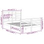 Estructura de cama de madera maciza blanca 140x200 cm de vidaXL, Camas y somieres - Ref: Foro24-3105862, Precio: 159,77 €, De...