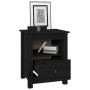 Nightstands 2 pcs solid black pine wood 40x35x49 cm by vidaXL, Nightstands - Ref: Foro24-813718, Price: 69,38 €, Discount: %