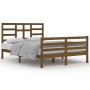 Estructura de cama madera maciza marrón miel 140x200 cm de vidaXL, Camas y somieres - Ref: Foro24-3105863, Precio: 155,35 €, ...