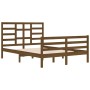 Honey brown solid wood bed frame 140x200 cm by vidaXL, Beds and slatted bases - Ref: Foro24-3105863, Price: 155,35 €, Discoun...